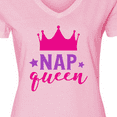 thumbnail image 4 of Inktastic Nap Queen, Princess, Crown, Stars, Sleep, Sleeping Women's V-Neck T-Shirt, 4 of 5