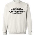 thumbnail image 2 of OXI Crewneck Sweatshirt - I've Told Just Kidding,Basic Casual Sweatshirts for Men's and Women Fleece Sweatshirt Long Sleeve- White 2X-Large, 2 of 2