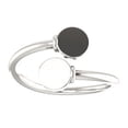 thumbnail image 3 of FB Jewels 925 Sterling Silver Engravable Bypass Ring Size 7, 3 of 3