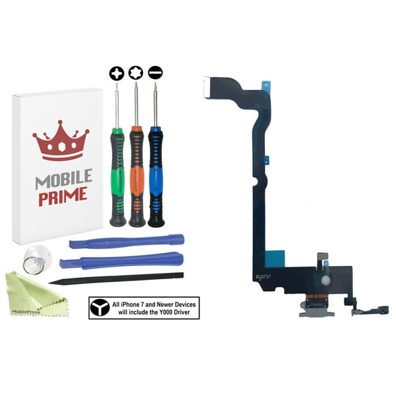 MobilePrime White Charging Charger Port Complete Professional Repair Kit Compatible with Tools for i-Phone XS Max A1921, A2101, A2102, A2104