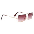 thumbnail image 4 of Gafas de terre Sin Montura Y Morado, Lentes Tintados a , 400 Jinwen Gafas de sol rectangulares para mujer, 4 of 8