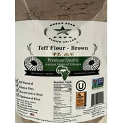 Teff Brown , Organic , All Natural , Gluten Free , NON GMO Brown Teff Flour 4 Pounds