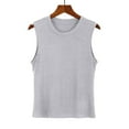 thumbnail image 5 of Tiqkatyck Tank Tops for Women Trendy Womens Turtleneck Sleeveless Shirt Solid Women's Blouse Slim Fit Short Sleeve Crew Neck Tight T Shirts Summer Tops for Women Grey M, 5 of 9