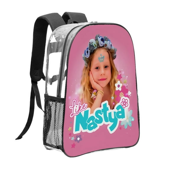 Clear Backpack for Like Nastya Heavy Duty for School Work Women Men Transparent Bookbag backpack Stadium Approved See Through Backpack