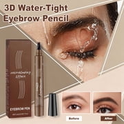 Upgraded Microblading Eyebrow Pencil, Micro-Fork Tip Brow Pen, Waterproof Long Lasting Natural Hair-Like Eyebrow Pencil for Women.(Light Brown)