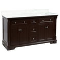 thumbnail image 7 of Sydney 60" Double Bathroom Vanity with Chocolate Cabinet and Engineered Marble Top, 7 of 7