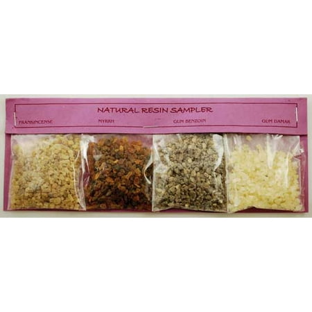 Incense Gift - Incense Granular Resin Multi Gift Pack Sampler Frankincense Myrrh Gum Benzoin Gum Damar Create Peaceful Uplifting Harmonious Create Relaxing Atmosphere Into Your Home Prayer Meditation Aromatherapy