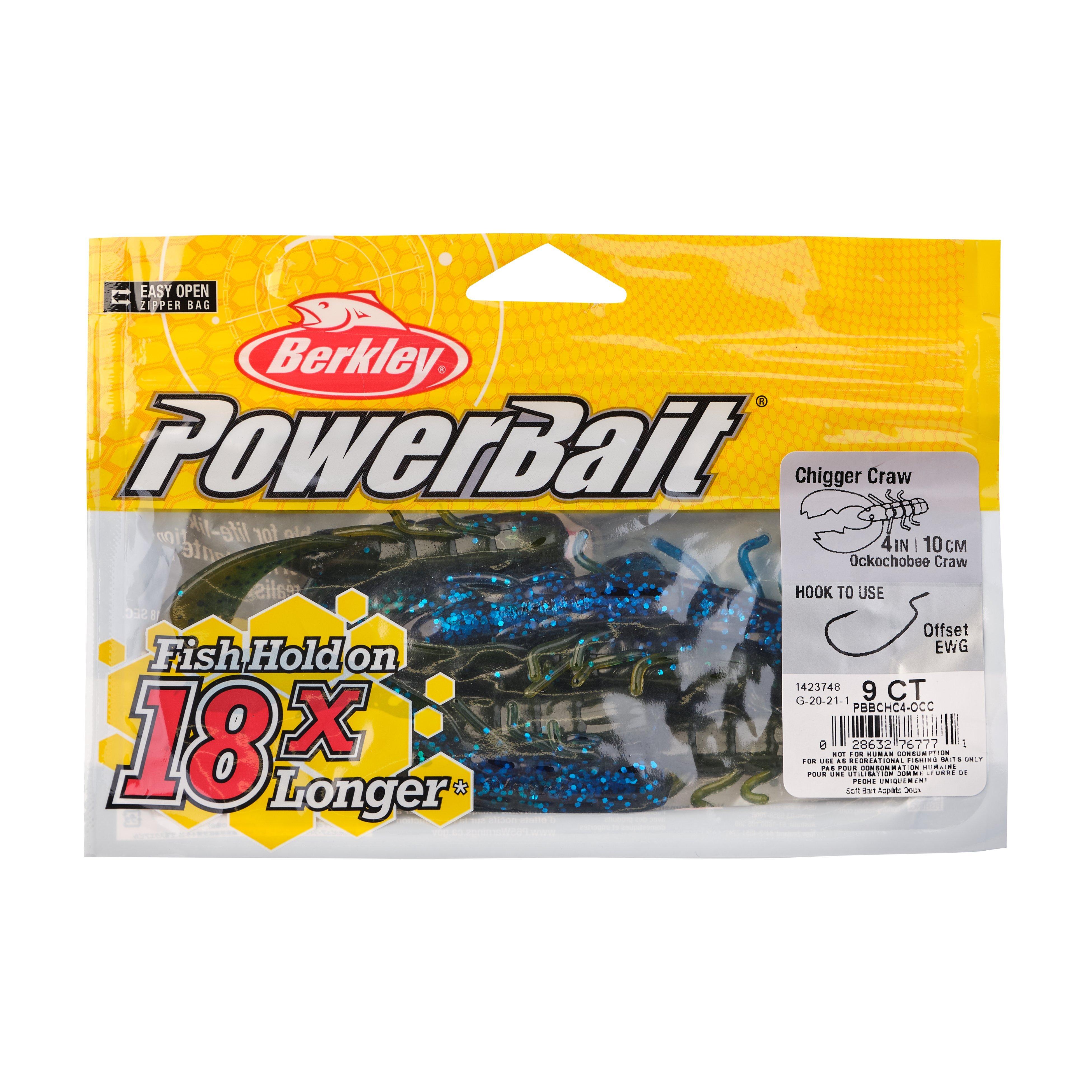 Berkley PowerBait® Chigger Craw Fishing Soft Bait 4in | 10cm Okeechobee Craw