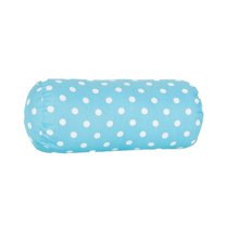 Majestic Home Goods Decorative Aquamarine Small Polka Dot Round Bolster Pillow