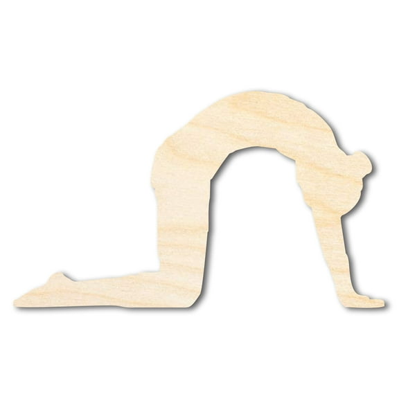 Unfinished Wood Yoga Cow Pose Shape 4" / 1/8"