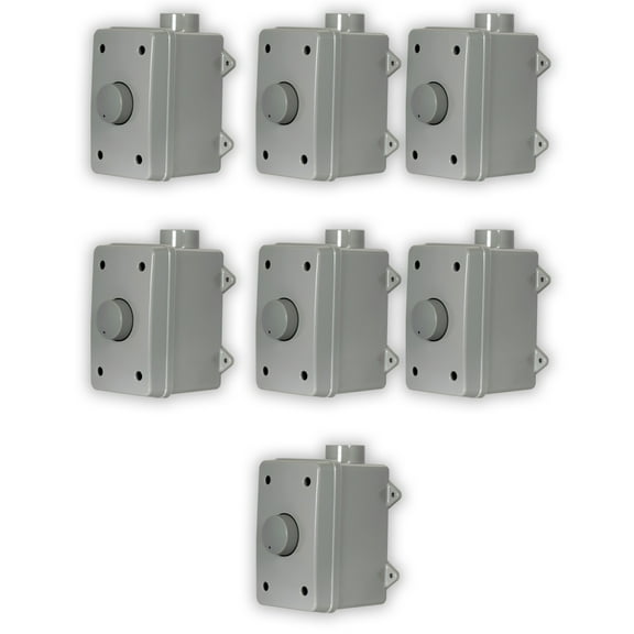 Acoustic Audio AAOVCD-G Outdoor Volume Controls Gray Weatherproof 7 Piece Set