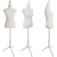 thumbnail image 4 of FreeLung Female Mannequin Torso Dress Form Adjustable Tripod Stand Base Style (Beige), 4 of 7