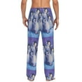 thumbnail image 2 of Men's Lightweight Pajama Bottoms Penguins Plush Absorbent Stretch Elastic Waist Side Pockets Spring Fall, 2 of 7