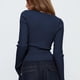 thumbnail image 3 of HongQid Women's Long Sleeve Open Front Cropped Lightweight Cardigan Sweater Button Down Shirt Fall Tops, 3 of 3