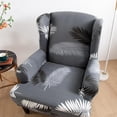 thumbnail image 3 of Wing Back Chair Covers with Arms Piece Slipcovers for Armchair Washable Stretch Print Pattern Wingback Chair Cover Furniture Protector Geometry, 3 of 7