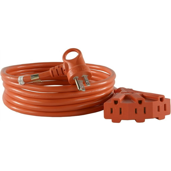 I-Ring Tri-Outlet Extension Cord 12-Foot 14/3 U.S. I-Ring Male Plug To Three Outlet With Light Indicator