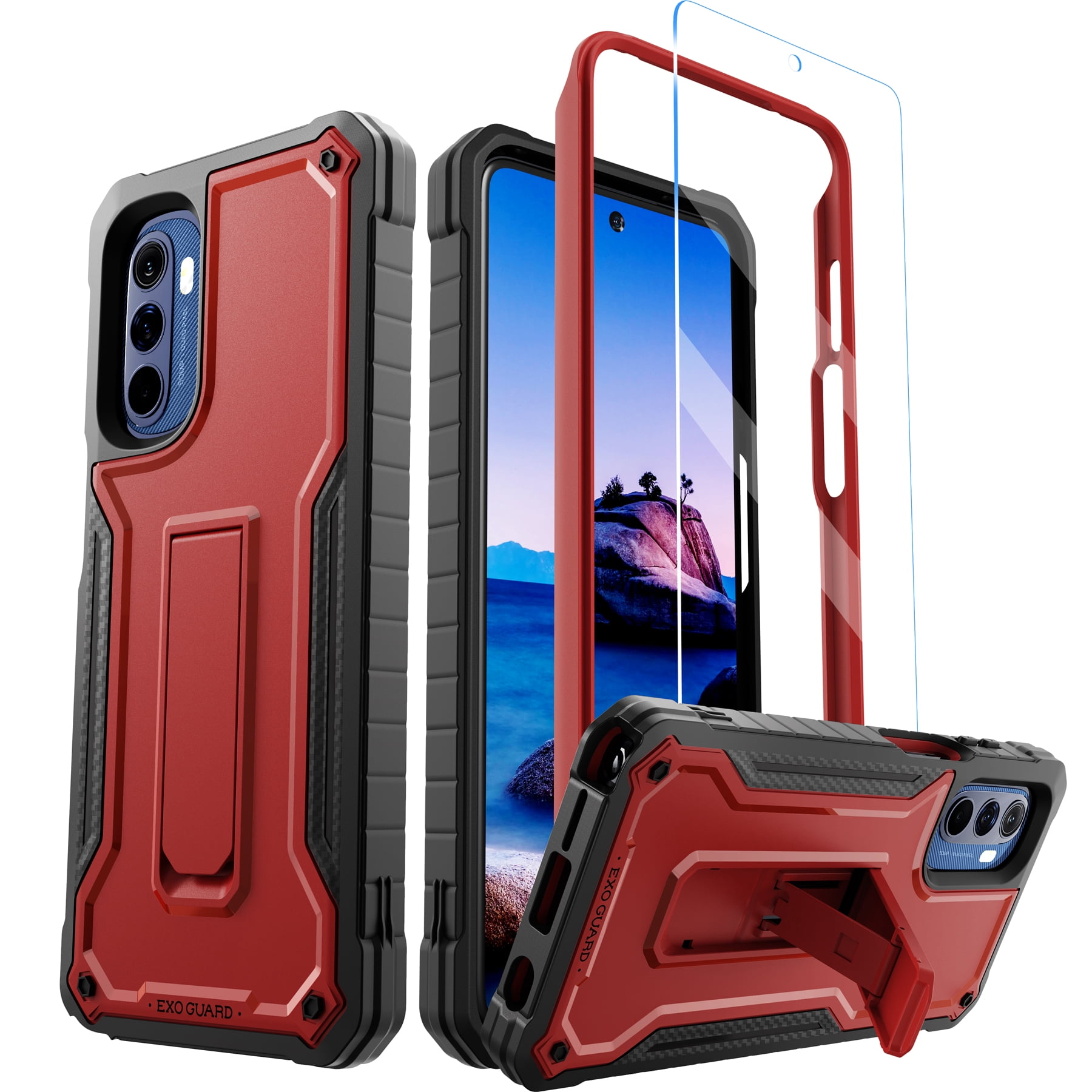 Full-Body Shockproof Case with Screen Protector for Moto G Stylus