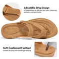 thumbnail image 4 of Ecetana Women's Flats Sandals Walking Thong Sandals Summer Beach Flip Flops with Adjustable Strap, 4 of 8