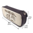 thumbnail image 3 of Picia Cows On The Farm Pattern Large Capacity PU Leather Pencil Case Organizer Pen Marker Holder Double Zipper Storage Bag Big Pencil Pouch for College Office, 3 of 6