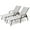 Light Gray, variant on Crestlive Products 2‑Pack Outdoor Chaise Lounge Chairs – 5‑Position Aluminum Adjustable Patio Chaise Lounge with Rust Resistant Frame, Gray