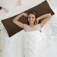 thumbnail image 4 of Unique Bargains 2 Packs Microfiber Solid Body Pillow Cover Brown 20" x 72", 4 of 8