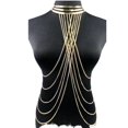 thumbnail image 4 of Cadena de cuerpo en capas Collar de borlas de oro Joyería de moda Sujetador de cintura de vientre Bikini caliente Boho Arnés de playa Festival de aniversario Regalo para mujeres Dama Niñas, 4 of 4