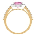 thumbnail image 4 of Halo Engagement Ring for Women - 1.86ct Simulated Pink Diamond in 14K White/Yellow Gold Promise Ring, 4 of 6