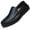 Black, variant on Go Tour Men's Premium Genuine Hand-made Leather Casual Slip on Loafers Breathable Driving Shoes Fashion Slipper B Black Punched 13/50