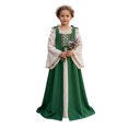 thumbnail image 3 of Liyamei Girls Medieval Court Dress Long Sleeve Off Shoulder Stage Performance Gown 3-10Y, 3 of 5