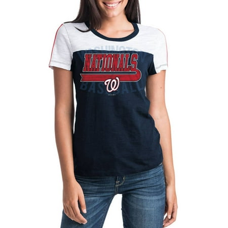MLB Washington Nationals Women's Short Sleeve Team Color Graphic (Best Major League Baseball Team)