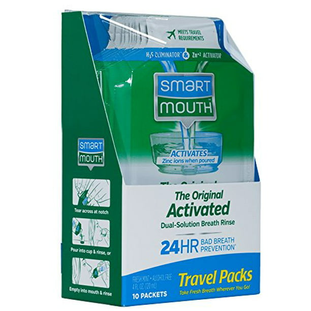 Smart Mouth Mouthwash, Travel Size 10 ct 2 pk