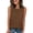 Brown women plus size tank top a1, variant on Loose Fit Sleeveless Tank Top for Women Plus Size, Casual Round Neck Shell, Soft Stretch Everyday Tee for Holiday Travel Office Daily Wear, Brown M