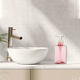thumbnail image 2 of Unique Bargains 1 Pc Simple Square Soap Pump Dispenser for Bathroom Laundry Rooms 200ml Clear Pink, 2 of 6