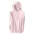 thumbnail image 2 of lulshou Women's Long Sleeve Drawstring Hoodies Sweatshirt Casual Loose Lightweight Pullover Tops with Pocket, XXL, 2 of 9