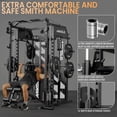 thumbnail image 6 of Mikolo Smith Machine Home Gym, 2200LBS Power Rack with 36pcs Aluminum Pulley, Functional Trainer with Dual 132LBS Weight Stack, Full Body Workout Home Gym, 6 of 15