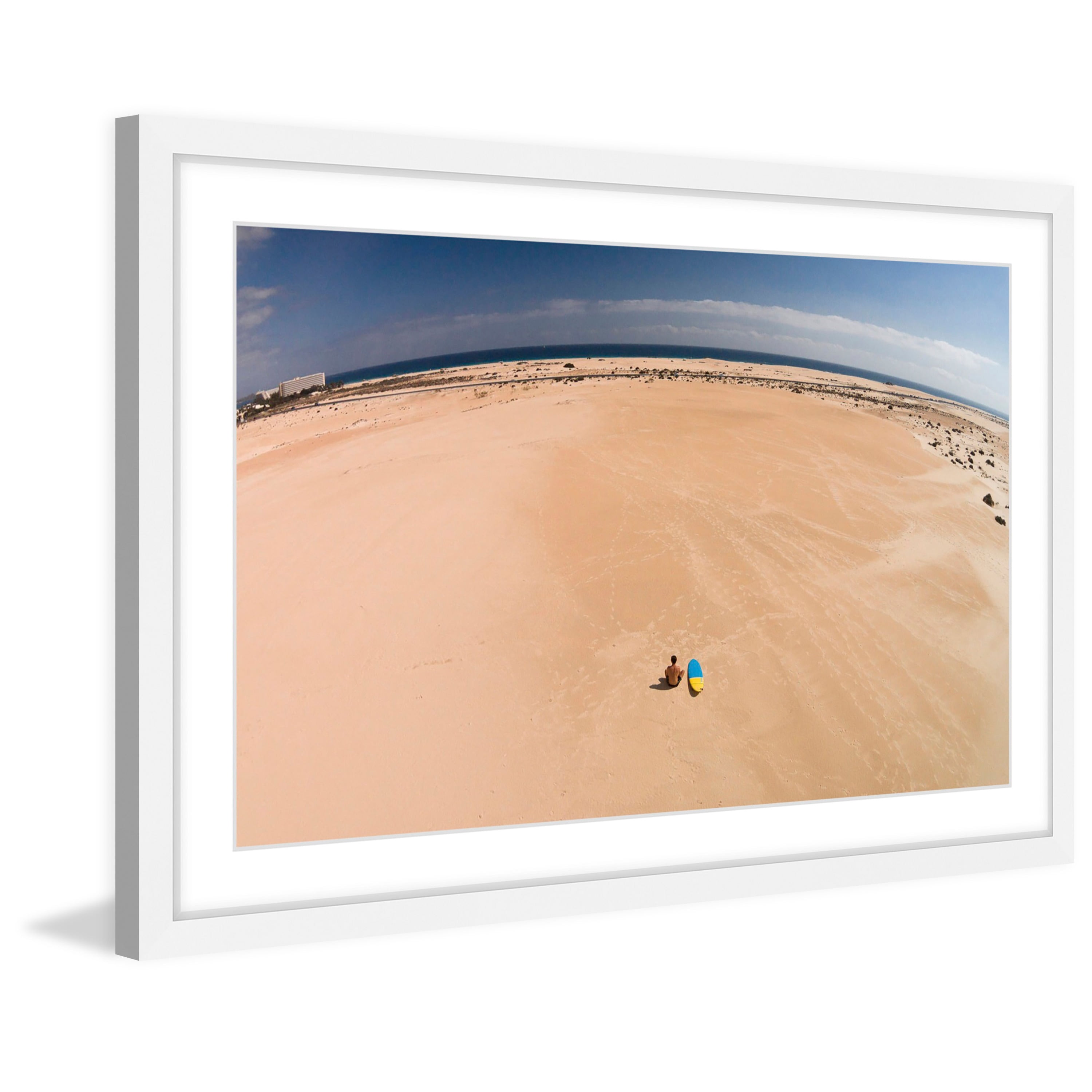 Marmont Hill "Lone Surfer's View" By Karolis Janulis Framed Painting Art Print, 45.0" x 1.5"