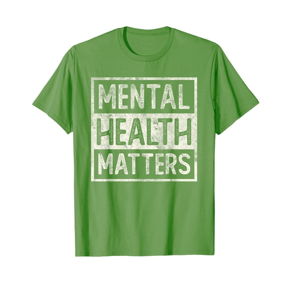 Vintage Green Mental Health Matters T-Shirt for Awareness and Support