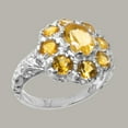 thumbnail image 2 of LBG British Made 10k White Gold Natural Citrine Womens Statement Ring - 33 size options - Size 10, 2 of 8