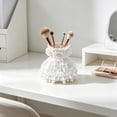 thumbnail image 5 of onlyliua Princess Dress Desktop Storage Box Princess Skirt Pen Holder Cute Girly Makeup Brush Organizer Decorative Tabletop Storage for Teens Dorm Room Gift Idea, 5 of 6