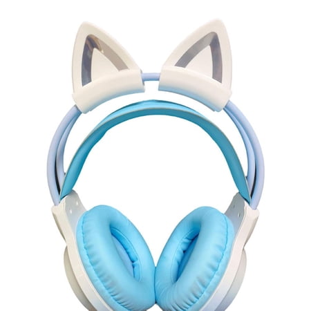 QHUDLV Universal Headphones Decorated with Cat Ears Free Removal Cute Accessories,,.