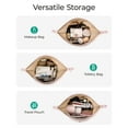 thumbnail image 4 of BAGSMART Makeup Bag Travel Makeup Bag, Cute Make Up Bag, Large Capacity Cosmetic Bags for Women, Wide-open Makeup Pouch Travel Essentials Toiletries Accessories Brushes, Camel, 4 of 7