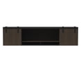 thumbnail image 3 of Mirella 72" Wall Mounted Hutch with Sliding Wood Doors in Southern Tobacco, 3 of 3