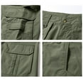 thumbnail image 5 of Mens Gray Cargo Shorts, Rugged Multi - Pockets, Durable, Summer Hiking & Adventures, 5 of 6