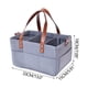 thumbnail image 4 of Organizador de bolsa de almacenamiento plegable con 8 bolsillos exteriores, bolsa portátil multiusos con compartimentos extraíbles, carrito de guardería para pañales, toallitas húmedas, juguetes, 4 of 8