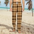 thumbnail image 2 of JGNGSHN Men's Lightweight Lounge Pajama Pants, Cotton Plaid Sleepwear with Drawstring Waist, Loose Fit & Comfortable Design, 2 of 8