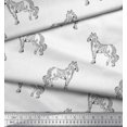 thumbnail image 2 of Soimoi Cotton Poplin Fabric Horse Block Decor Fabric Printed Yard 56 Inch Wide, 2 of 3