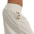 thumbnail image 5 of HCURIBAD Clearance! Women's Capris with Pockets, Dance Harem Pants Women Loose Casual Cotton Yoga Sports Soft Trouser, Women's Pants, Wide Leg Pants, Sweatpants for Men White2 4XL, 5 of 6