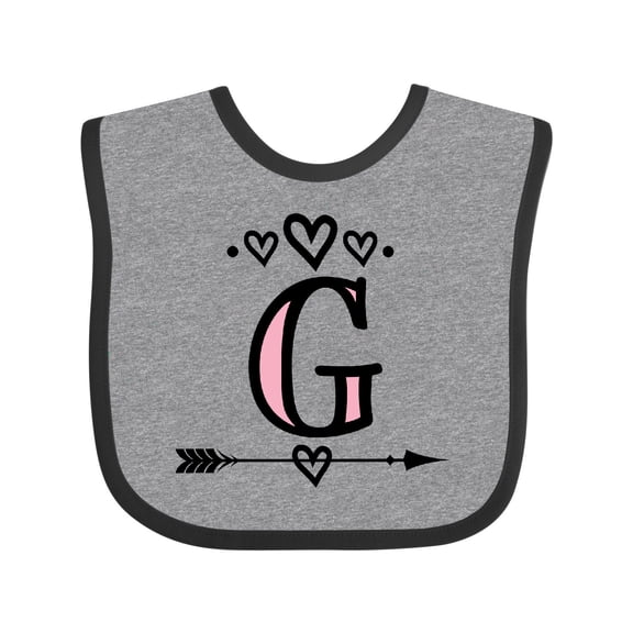 Inktastic Letter G Monogram Tribal Arrow Girls Baby Bib