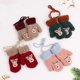 thumbnail image 4 of Guantes de peluche para niños pequeños, guantes de dedos completos, guantes de alce mullidos con forro, manoplas de invierno, rojo, 4 of 5