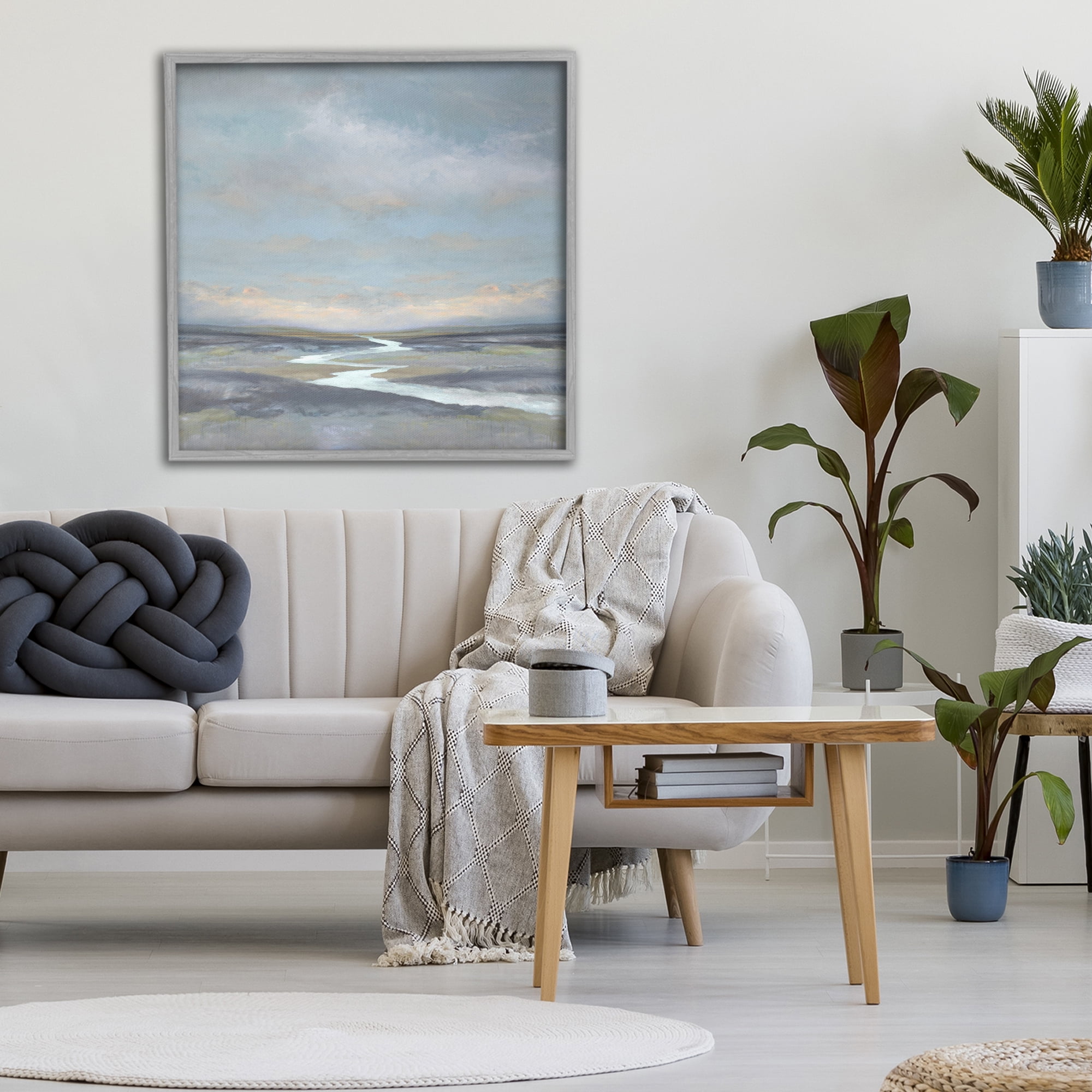 Stupell Industries Riverbend Misty Atmosphere Gray Framed Giclee Art, design by Christy McKee